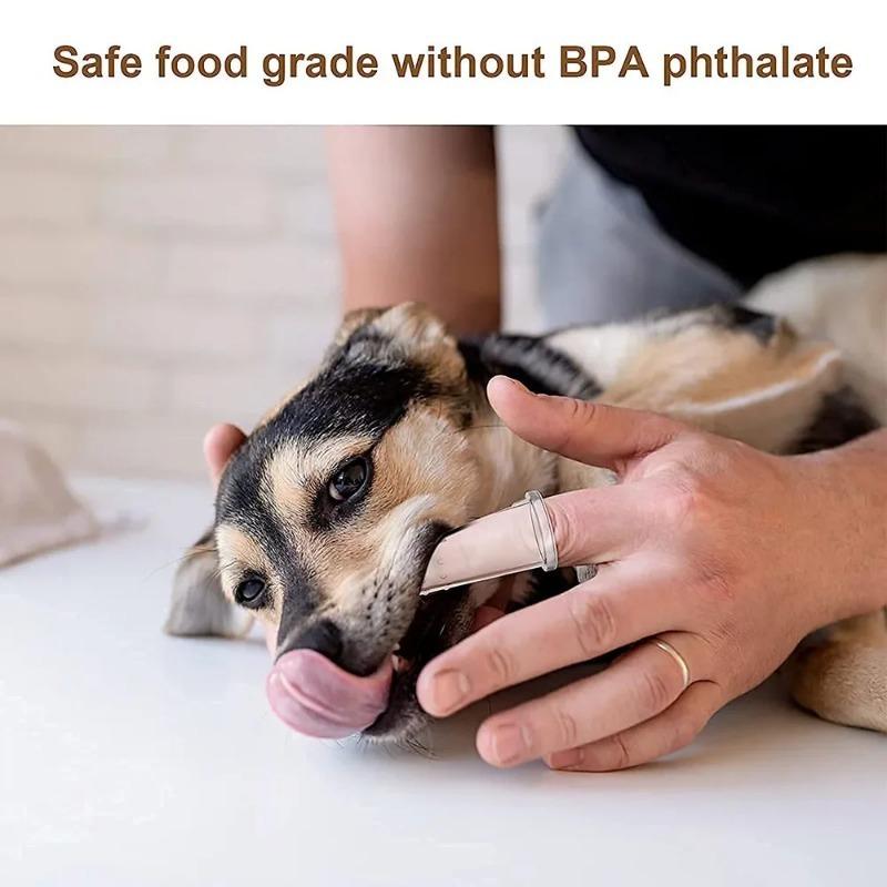 Silicon moale pentru degete pentru animale de companie Periuță de dinți Perie pentru câini Respirație urâtă Tartar Instrument de îngrijire a dinților Scrub de curățare a pisicilor Articole pentru animale de companie din silicagel