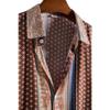 Men Ethnic Geometric Elephant Print Turn Down Collar Short Sleeve Casual Button Up Shirt