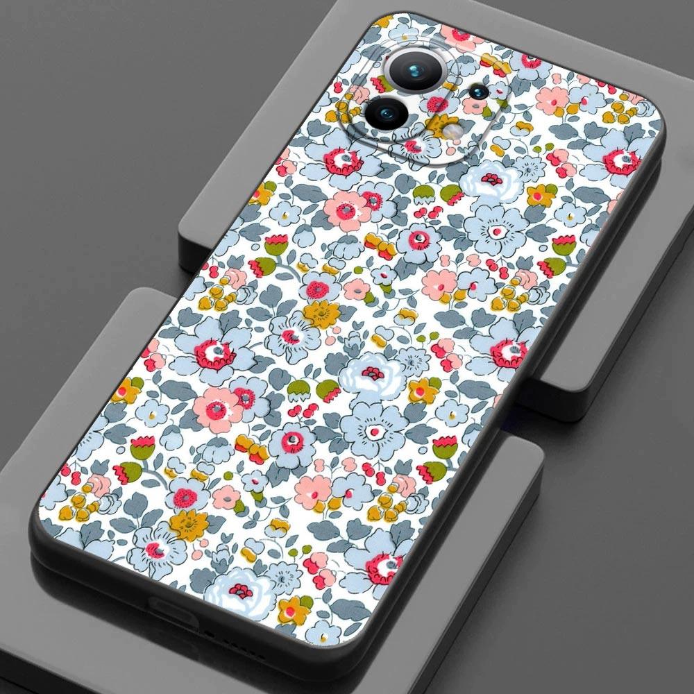 Flowers of London Case for Xiaomi Mi 11 Lite 5G NE 11i 11X 11T 12 Pro Poco F1 F3 X3 GT X4 NFC Pro Cover Betsy Theodora Wiltshire