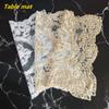 NEW Square 32cm European Style Embroidered Delicate Table Mat Vase Bonsai Pad Bar Telephone Laptop Cover Cloth Party Decoration