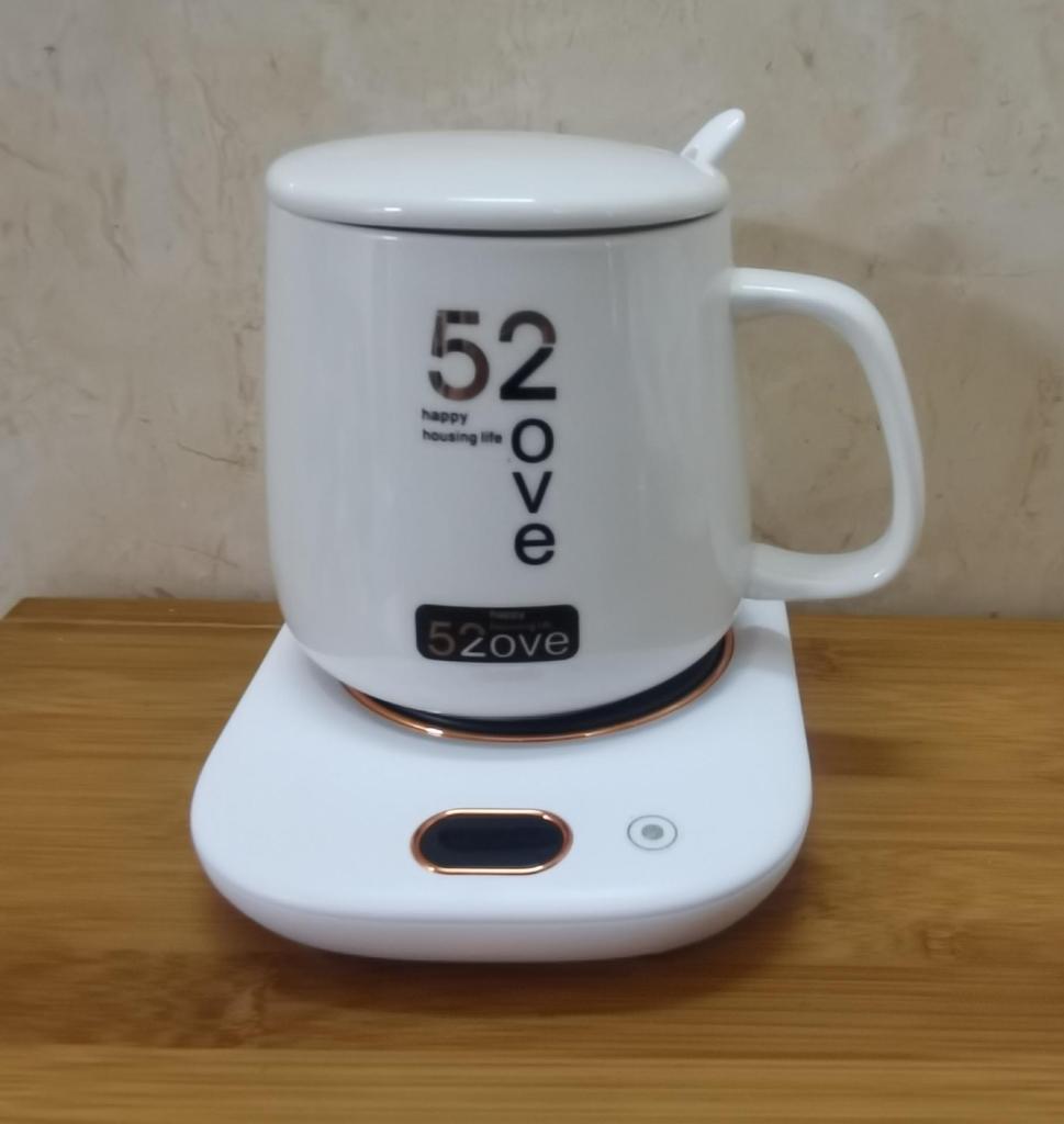 USB Adjustable Temperature Heating Coaster Set - 55°C Warm Cup Insulation Pad Gift