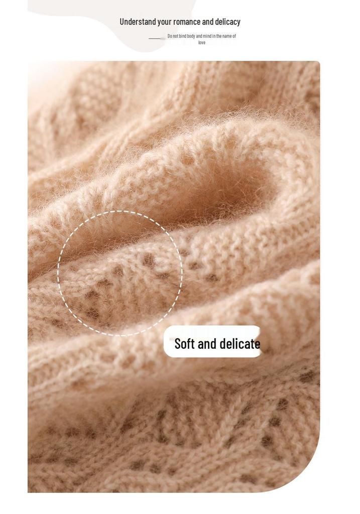 Women's High-End Cashmere Cable Knit Thick Warm Hat - 2025 Spring Collection