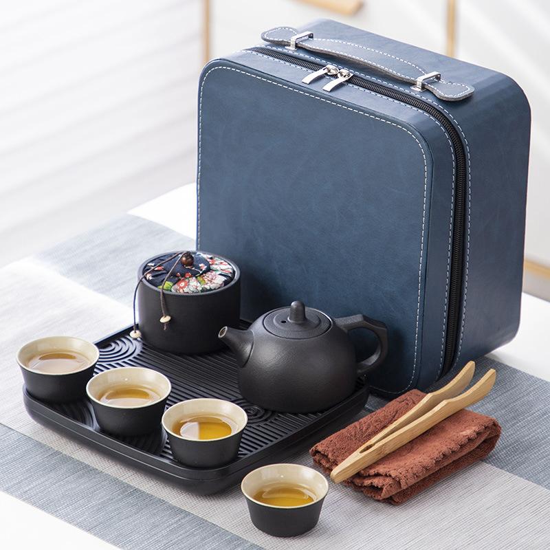 Portable outdoor travel tea set with gifts Business company high-end gifts