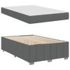 Box Spring Bed Frame with Mattress Dark Grey 120 x 200 cm Fabric