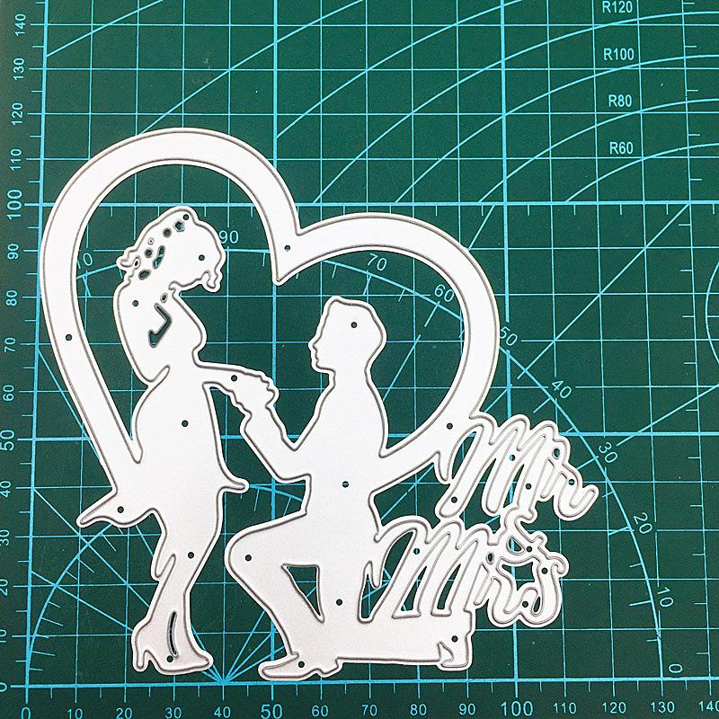 Love Money Proposal Site Metal Stencil Embossing Cutting Dies for Diy Scrapbooking Paper Card Embossing Craft Decor