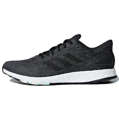 Pure Boost Stoff Atmungsaktive Abdeckung Atmungsaktive Abdeckung Niedrig geschnitten Marathon Laufschuhe Damen Karbon Schwarz B75669