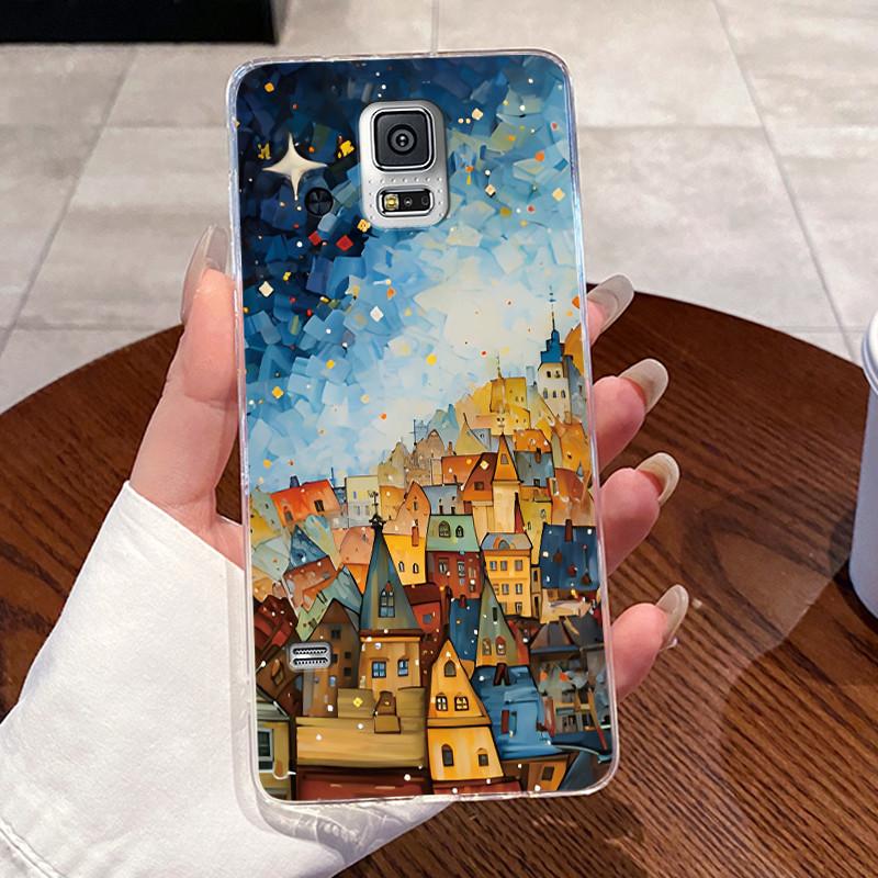 For Samsung Galaxy S5 SV GT-I9600 G900F S5 Neo Silicone Aesthetic Fashion Cute Cat Soft TPU Back Cover Transparent Phone Case