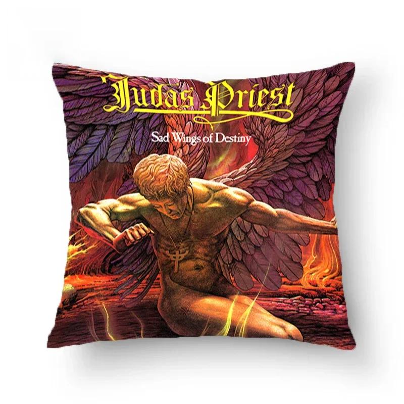 Judas-Priest Kissenbezüge Dekorative Sofakissen Beidseitig bedruckter Kissenbezug 45*45 Kissenbezug Kissenhüllen Zuhause
