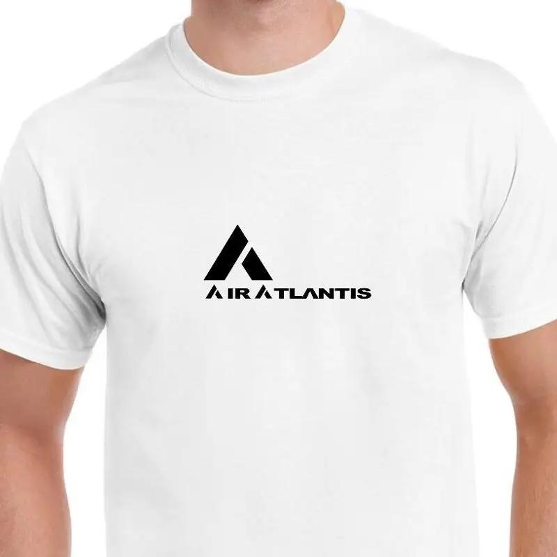 Air Atlantis Black Logo Portuguese Airline Aviation Geek White Cotton T Shirt