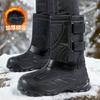 Men's shoes cotton shoes winter tall snow boots piled thickened cotton boots waterproof and non-slip one-pedal cotton shoes