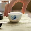 2pc/lot Hand-painted Butterfly Teacup Luxury Tea Bowl Water Jug Tea-tasting Smelling Cup Jianzhan Master Cups Tea Services 70ml