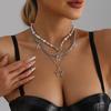 Light Luxury ins Wind Pentagram Splicing Clavicle Chain Sweet Spice Girl Metal Necklace