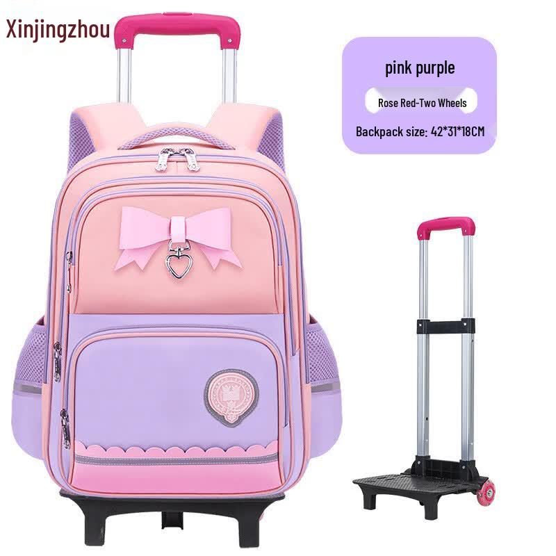 Xinjingzhou Abnehmbarer Kinder-Trolley-Schulrucksack