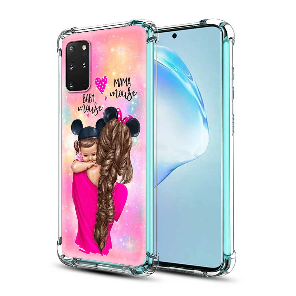 

Силиконовый чехол для Samsung Galaxy S21 S20 FE S10 S10E Lite S9 S8 Plus S20, ультрапрозрачный чехол с подушкой безопасности для мамы и дочки S21 Ultra