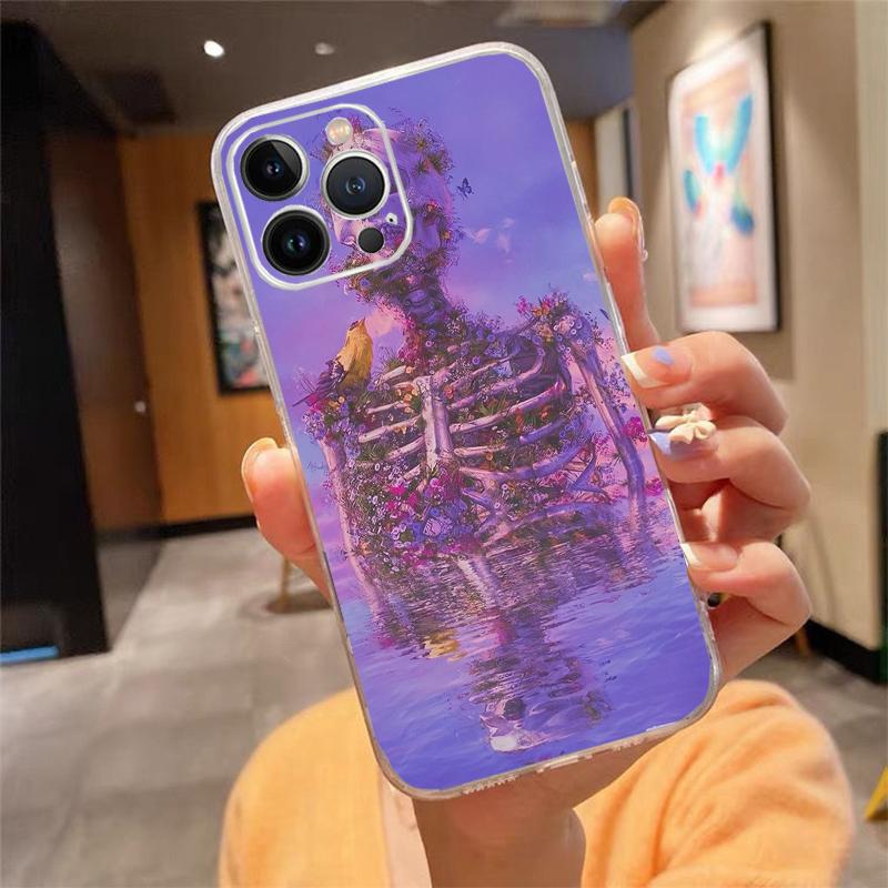 Skeleton Phone Case For iPhone 17 Pro Max Air 17 16 15 14 13 Pro Max 15 16 Pro 15Plus