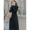Petite Women's Winter Base Layer French Knitted Wool Long Dress Skirt, 2025 Style.