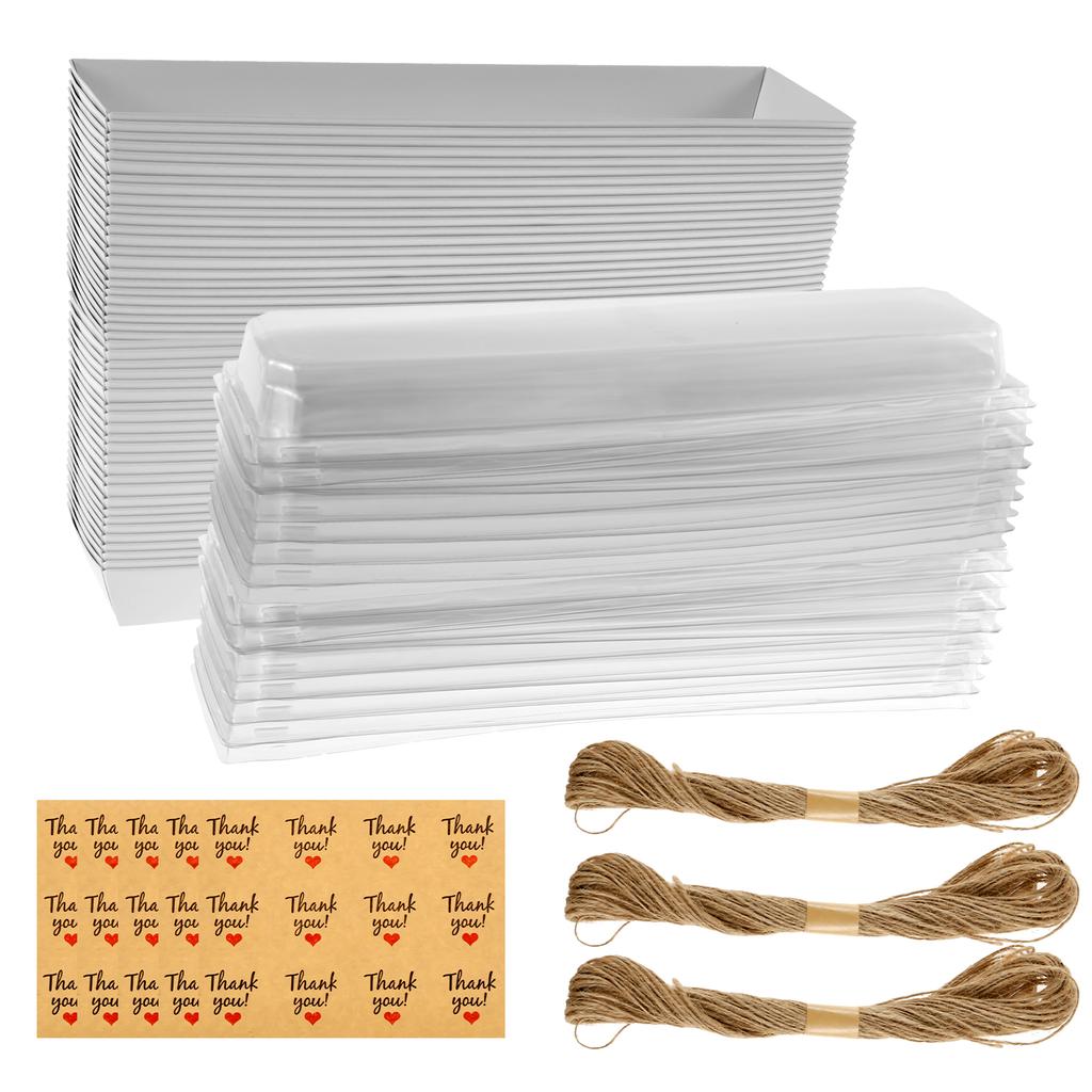 25/50Pcs Paper Charcuterie Boxes for Home Shop Waterproof Oil Resistant Bakery Boxes Good Sealing Multipurpose Sandwich Boxes