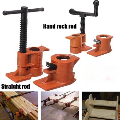 1Pc Heavy Duty Pipe Clamp for Woodworking Wood Gluing Pipe Clamp Steel Cast Iron Pipe Clamp Fixture Carpenter Hand Tool