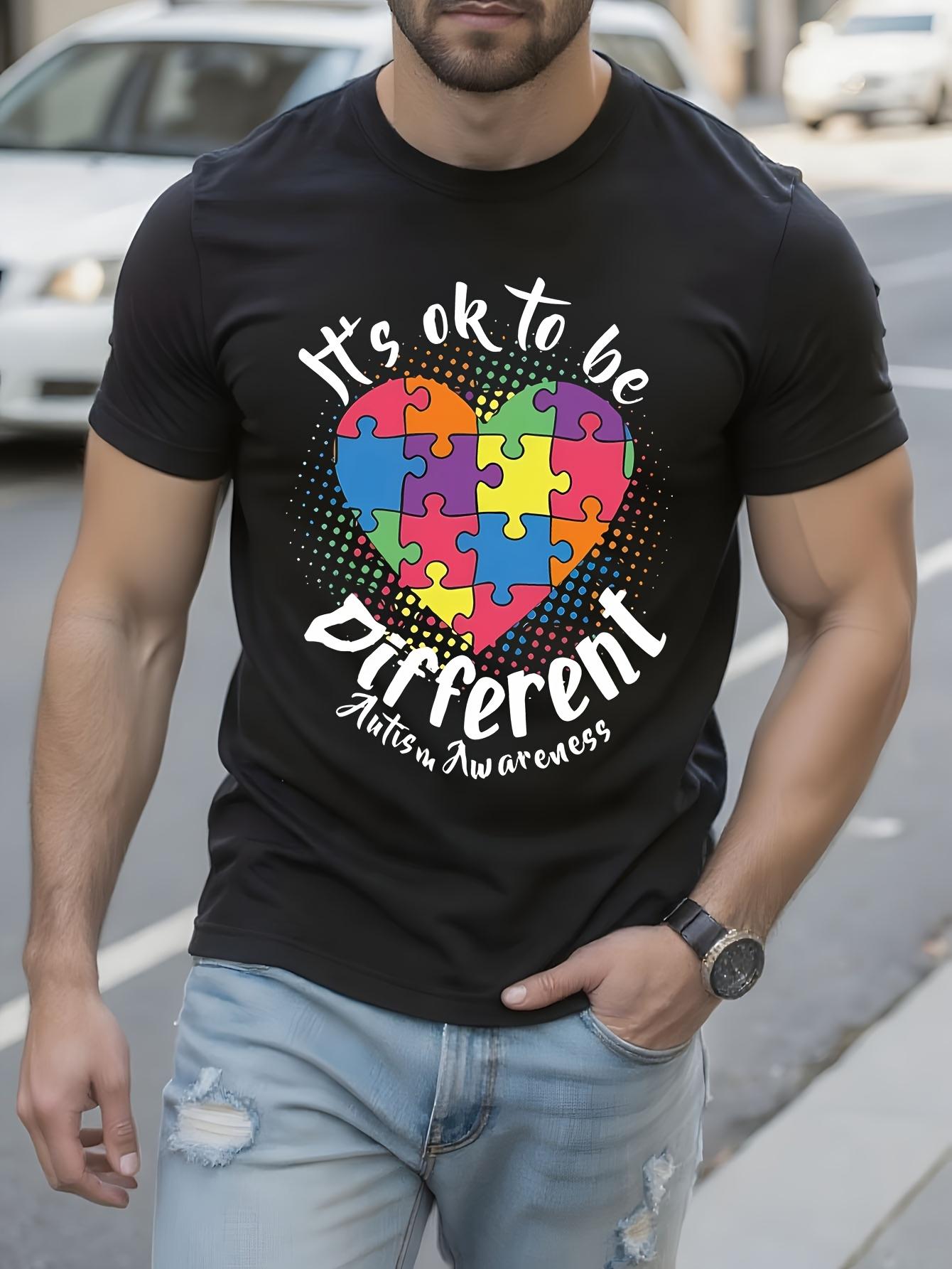 Wo Autism Awareness Its Okay to Be Different Colorful Puz... S