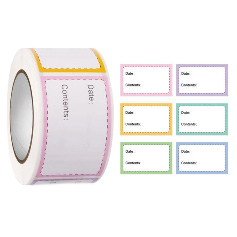 

250Pcs Food Date Labels 50x30mm Adhesive Label Sticker Removable Freezer Labels for Kitchen Freezer Restaurant Bistros 1