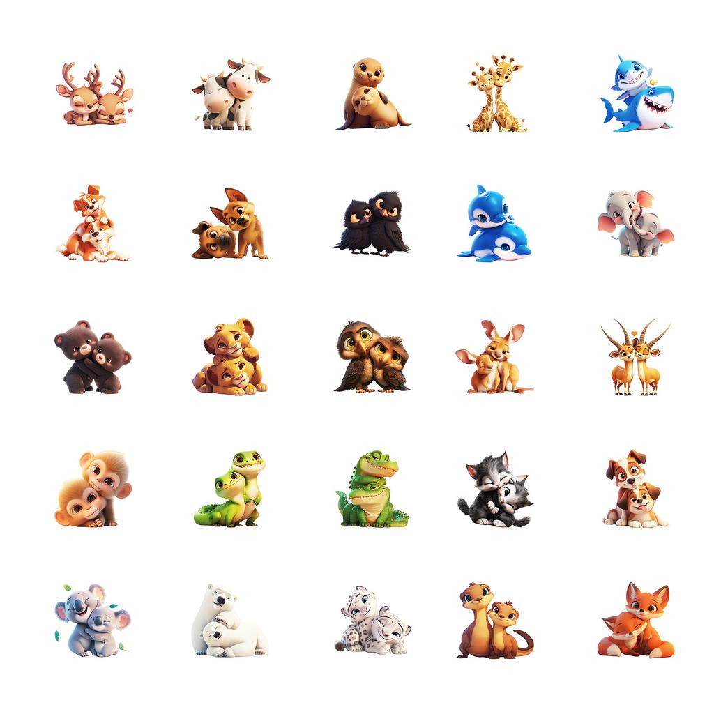 50 Cute Lizard Graffiti Stickers Stickers Mobile Phone Case Skateboard Decoration