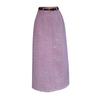 Women's Taro Purple Wool High Waist Slimming Mid-Length Skirt - Autumn/Winter 2025