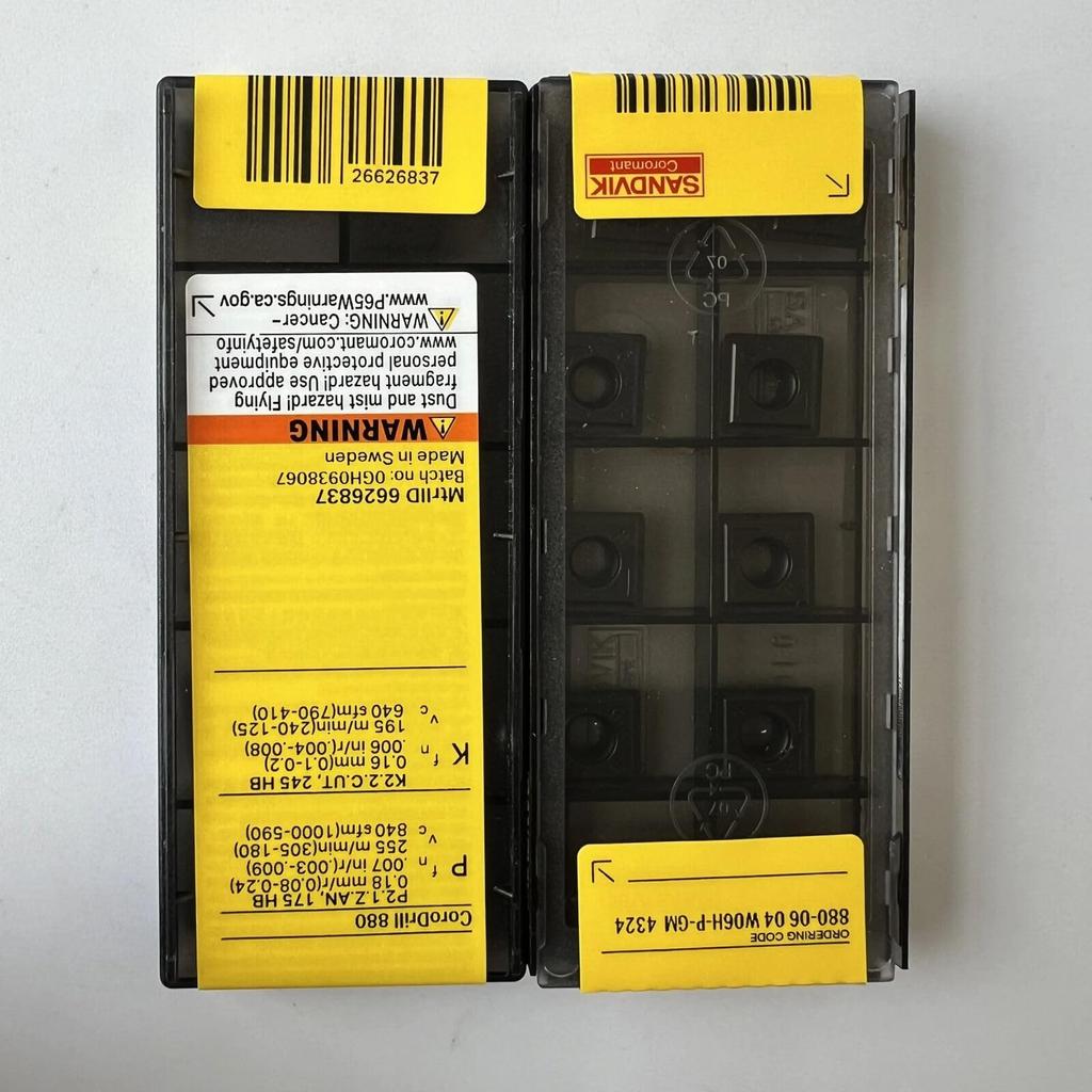 Original Sandvik / 880-0604W06H-P-GM 4324 /CNC lathe carbide blade tool 10 Pcs