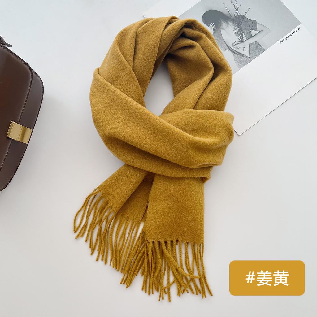 High Quality 100% Wool Wraps Female Male Solid Classic Muffler Women Man Scarves  Autumn Winter Soft Warm Casual Couple Scarf