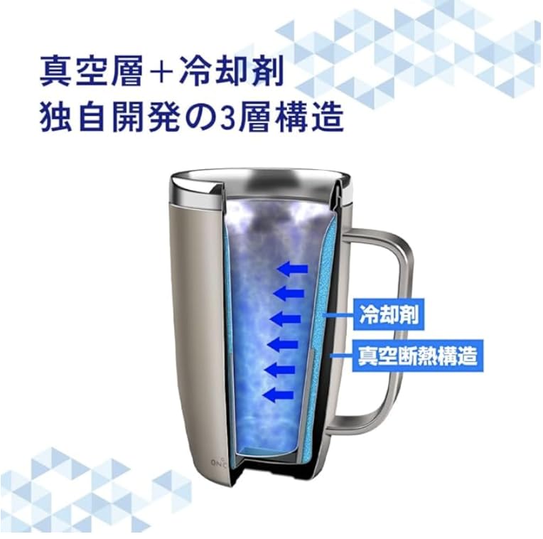 Doshisha Beer Specialty Vacuum Stainless Tumbler, 280ml, & Cooling, 3-Layer Steel, Silver, ON℃ZONE