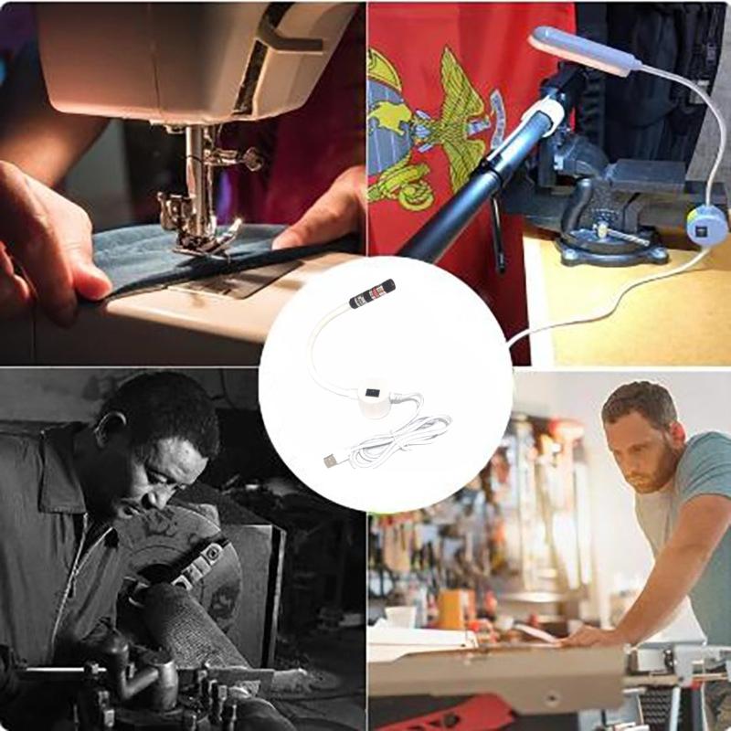 USB Magnetic Laser Guide Red Laser Positioning Light for Sewing Machine Quilting Craft Workbench Alignment Accessory