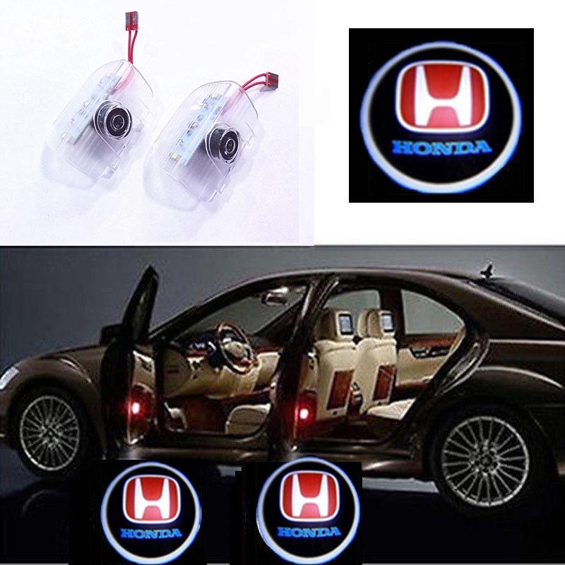 2pcs Led Car Door Step Welcome Projector Courtesy Shadow Light For Honda**