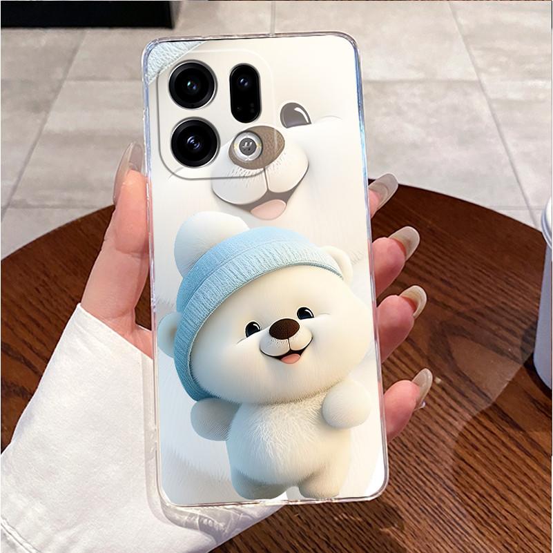 Case For OPPO Find X9 Pro 5G Clear Luxury Cute Love Rabbit Funny Slim Soft TPU Silicone Cover For OPPO FindX9 X9Pro Phone Case
