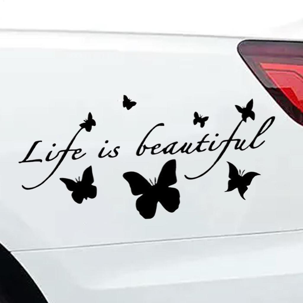 Car Stickers And Decals Reflective Precise Cut Decor With Butterfly Theme Car Decal Stickers For Window Friends Men Women