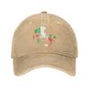 Italy Map And Flag Italian Italia Baseball Cap Retro Distressed Denim Snapback Cap For Men Women Summer Adjustable Fit Caps Hat