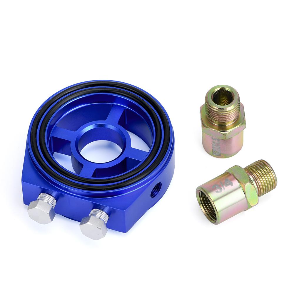Racing M20X1.5 3/4-16 1/8 NPT Aluminiu Indicator de presiune ulei Filtru de ulei Sandwich Adaptor Accesorii auto