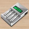 4-Slot AA AAA Battery USB Charger LCD Display Independent Charging Charger for AA AAA NIMH NI-CD Rechargeable Batteries
