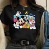 Miniso Disney Family Vacation T Shirt Kawaii Mickey Minnie Donald Duck Print Fashion Clothes Casual Women T-shirt Camiseta Mujer