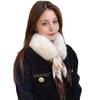 Exquisite Women's Korean Style Plush Scarf - Versatile Neck Warmer for Autumn and Winter