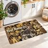 Bendy and the Ink Machine Custom Text Flannel Floor Rug Soft Kitchen Mat Personalized Non Slip Carpet