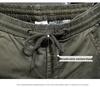 Men's Tactical Cargo Jogger Pants - Military Green, Outdoor Casual for Spring & Autumn Hiking