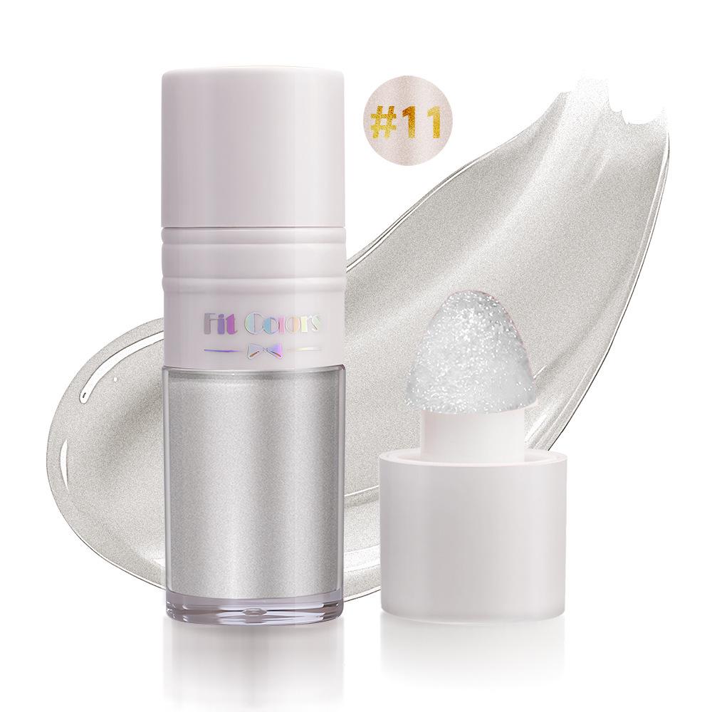 Fit Colors 3D Liquid Highlighter & Contour Blush - Matte & Pearlescent Multifunctional Makeup Brightener.