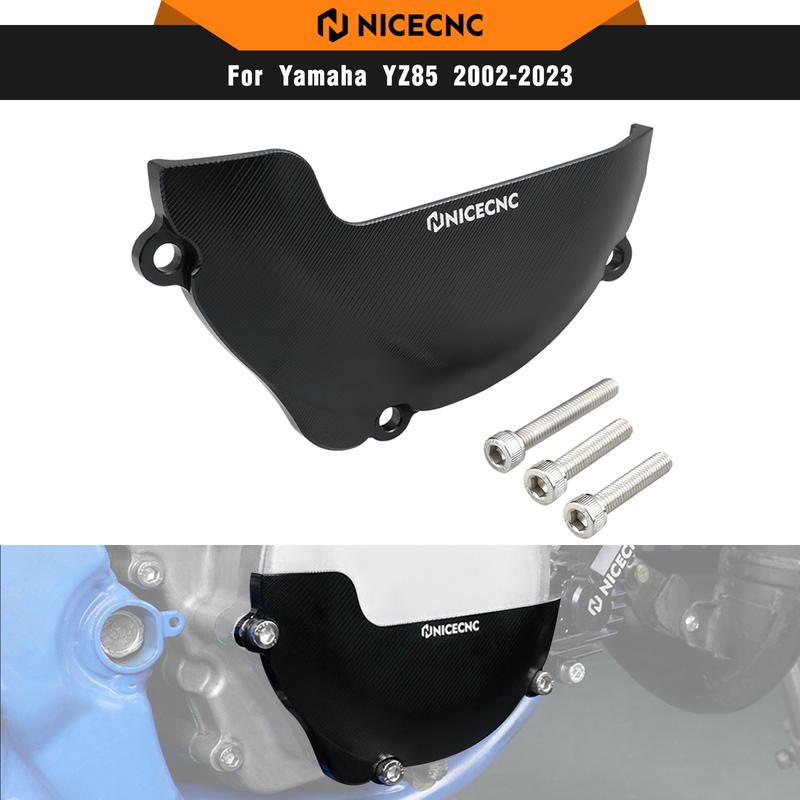 NICECNC For Yamaha YZ85 YZ 85 2002-2023 Motorcycle Aluminum Clutch Cover Protector Guard 2022 2021 2020 2019 2018 2017 2016 2015