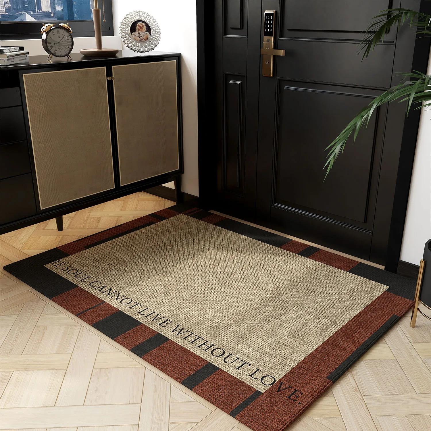 

Entrance carpet non-slip waterproof and dirt-resistant bedroom rugs minimalist art bedroom floor mat door welcome home decoratio 60*90cm