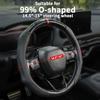 SEAMETAL Car Steering Wheel Cover Nappa Leather Snap-On Clip Installation With Return Mark Non-slip Steering Wheel Protector