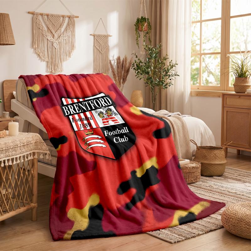 Brentford Fußball Druck Flanell Decke Weich Warm Sofa Bett Überwurf für Zuhause Büro Schlafzimmer