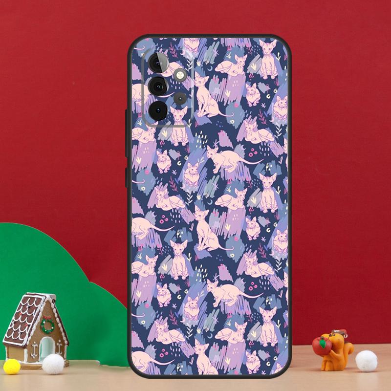 Sphynx Cat Case For Samsung Galaxy A17 A06 A16 A56 A36 A54 A34 A14 A52 A32 A13 A23 A33 A53 A15 A35 A55