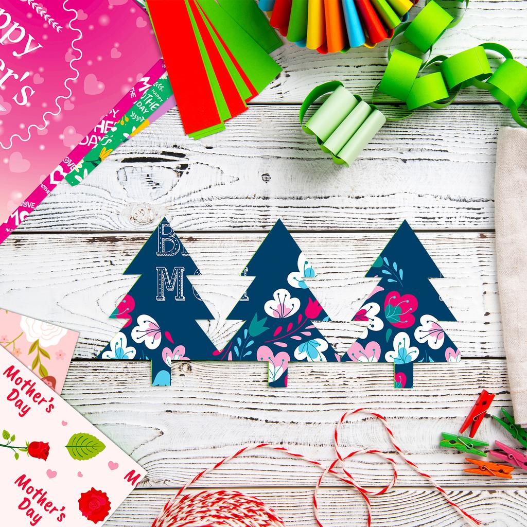 12 pieces of pink Mother’s Day material package DIY holiday congratulations children’s handbook DIY tailoring photo album material