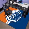 Energetic Oilers Team Spirit Floor Mat for Living Room, Game Rooms, Office, Bedroom, Office Floor Mat Playful Design, Christmas Fan Gifts