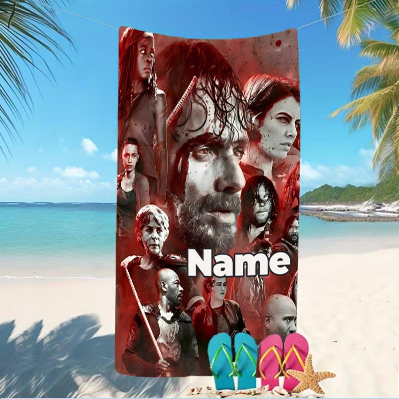 Customizable Personalized Beach Towels The Walking Dead Themed designs.Suitable for the Beach, Yoga, Sports;ideal As Beach Accessories