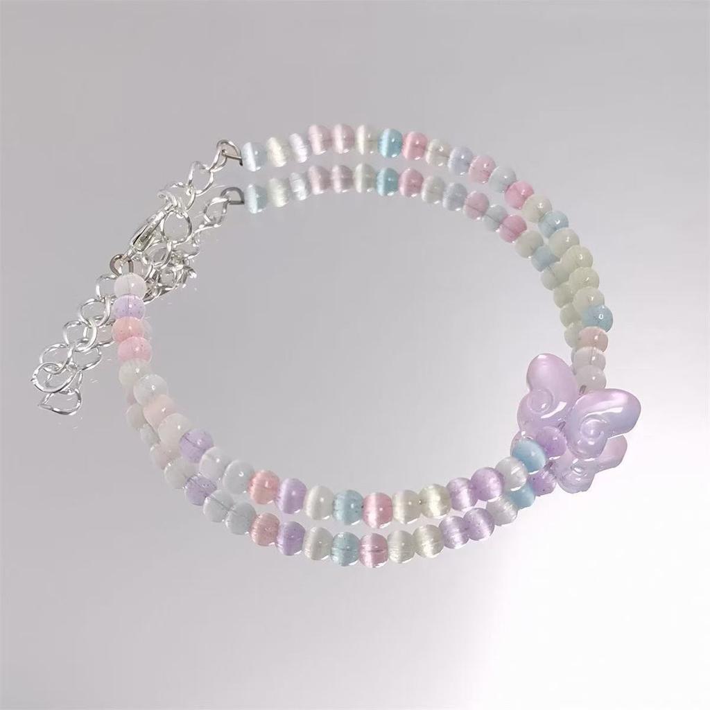 Super Divine Cat Eye Quartz Crystal Bracelet - Delicate Beaded Handcrafted Bracelet